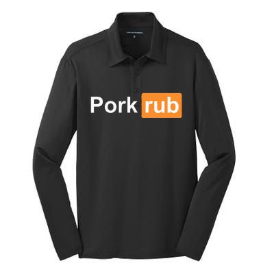 Pork Rub Bbq Smoker Lover Funny Barbecue Silk Touch Performance Long Sleeve Polo