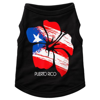 Puerto Rico Boricua Puerto Rican Flag Flower Pride Doggie Tank