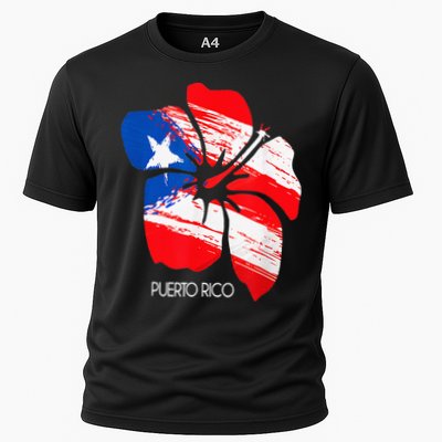 Puerto Rico Boricua Puerto Rican Flag Flower Pride Performance Shirt