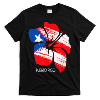 Puerto Rico Boricua Puerto Rican Flag Flower Pride T-Shirt