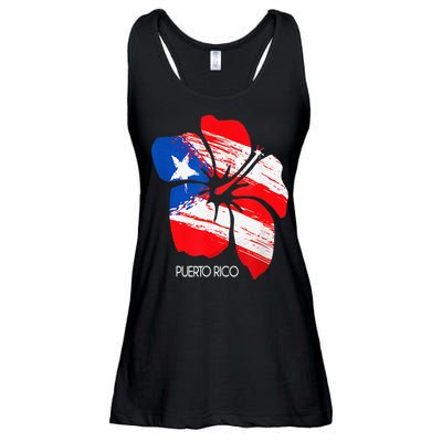 Puerto Rico Boricua Puerto Rican Flag Flower Pride Ladies Essential Flowy Tank