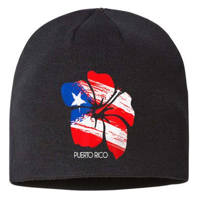 Puerto Rico Boricua Puerto Rican Flag Flower Pride Sustainable Beanie