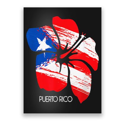 Puerto Rico Boricua Puerto Rican Flag Flower Pride Poster