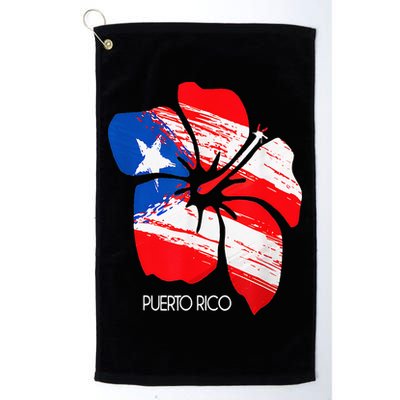 Puerto Rico Boricua Puerto Rican Flag Flower Pride Golf Towel