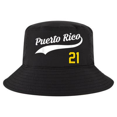 Puerto Rico Baseball 21 For Santurce Baseball Fans Cool Comfort Performance Bucket Hat