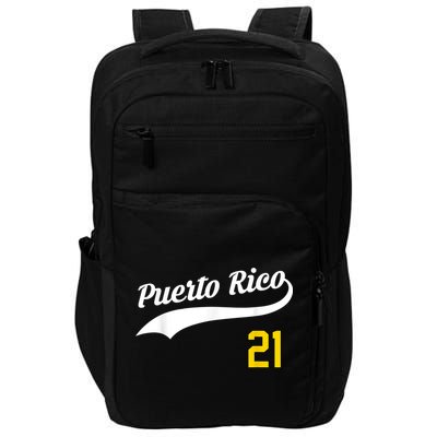 Puerto Rico Baseball 21 For Santurce Baseball Fans Impact Tech Backpack