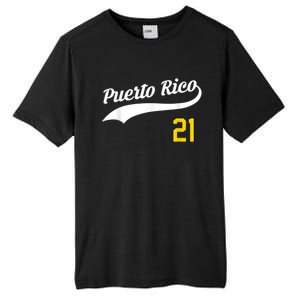 Puerto Rico Baseball 21 For Santurce Baseball Fans Tall Fusion ChromaSoft Performance T-Shirt