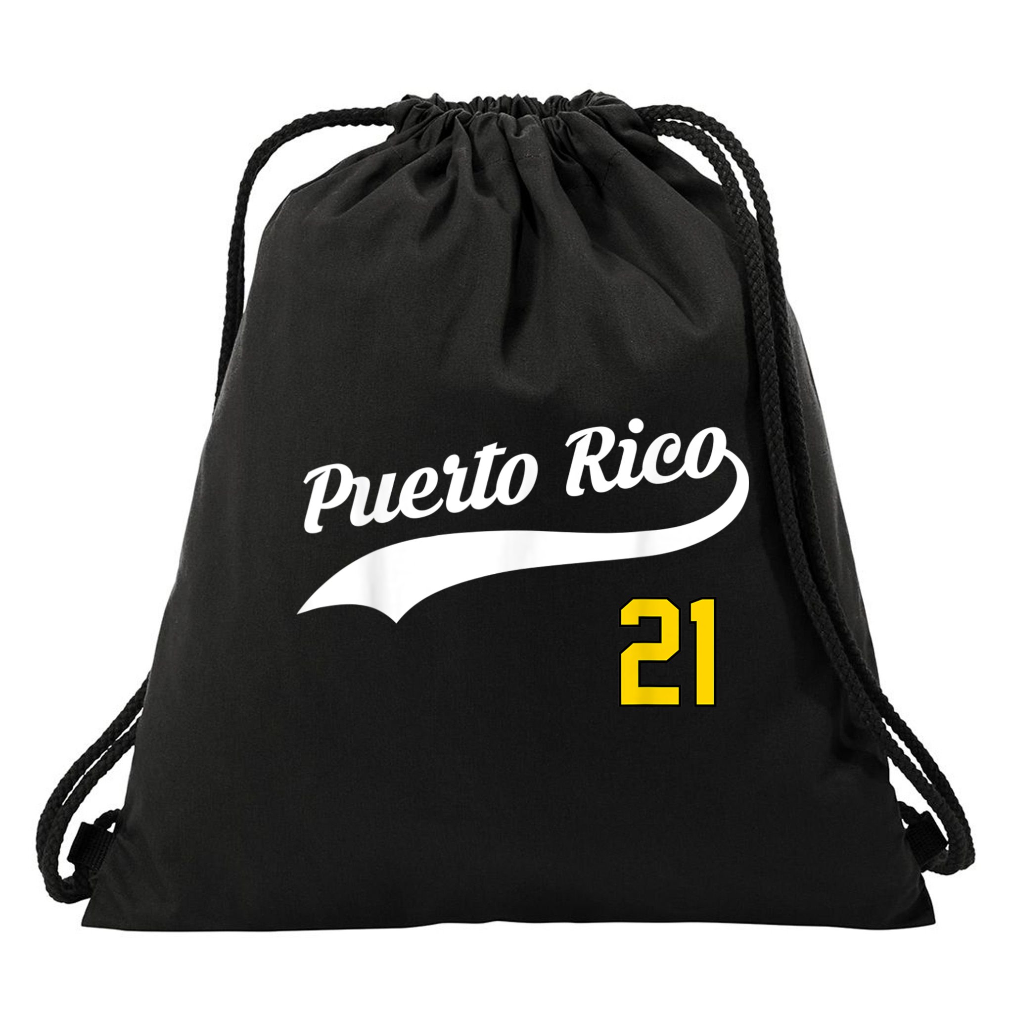 Puerto Rico Baseball 21 For Santurce Baseball Fans Drawstring Bag