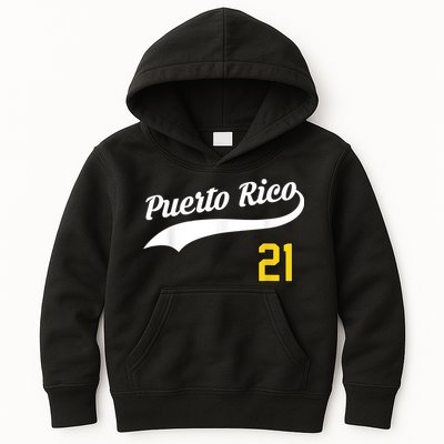 Puerto Rico Baseball 21 For Santurce Baseball Fans Kids Hoodie
