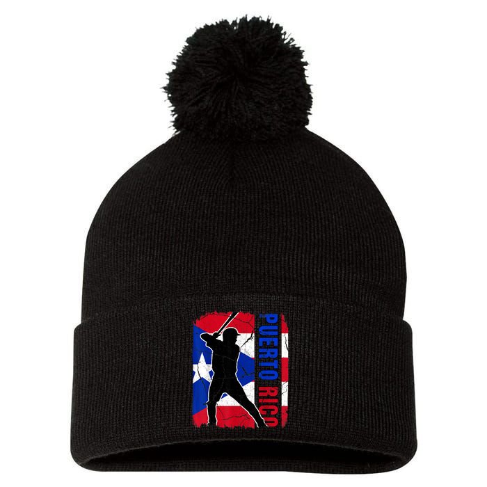 Puerto Rico Baseball 21 For Santurce Baseball Fans Pom Pom 12in Knit Beanie