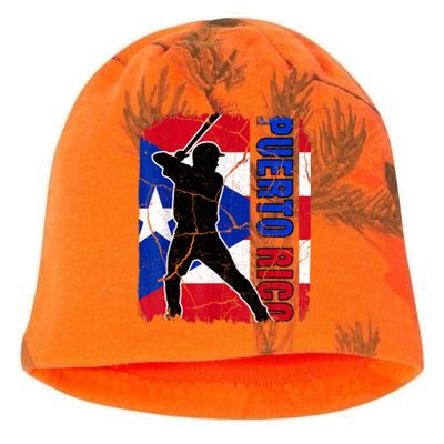 Puerto Rico Baseball 21 For Santurce Baseball Fans Kati - Camo Knit Beanie