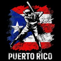 Puerto Rican Baseball Player Puerto Rico Flag Baseball Fans Drawstring Bag