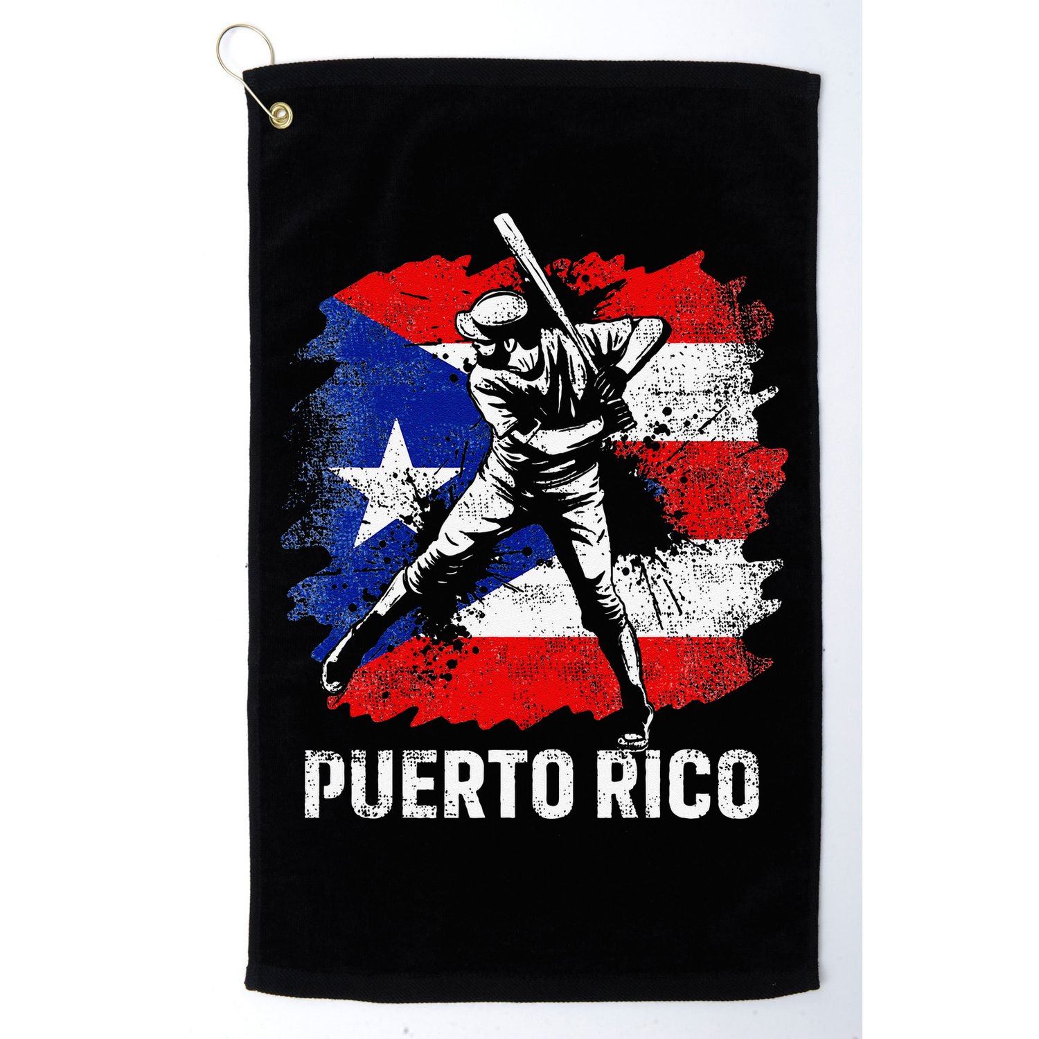 Puerto Rican Baseball Player Puerto Rico Flag Baseball Fans Golf Towel