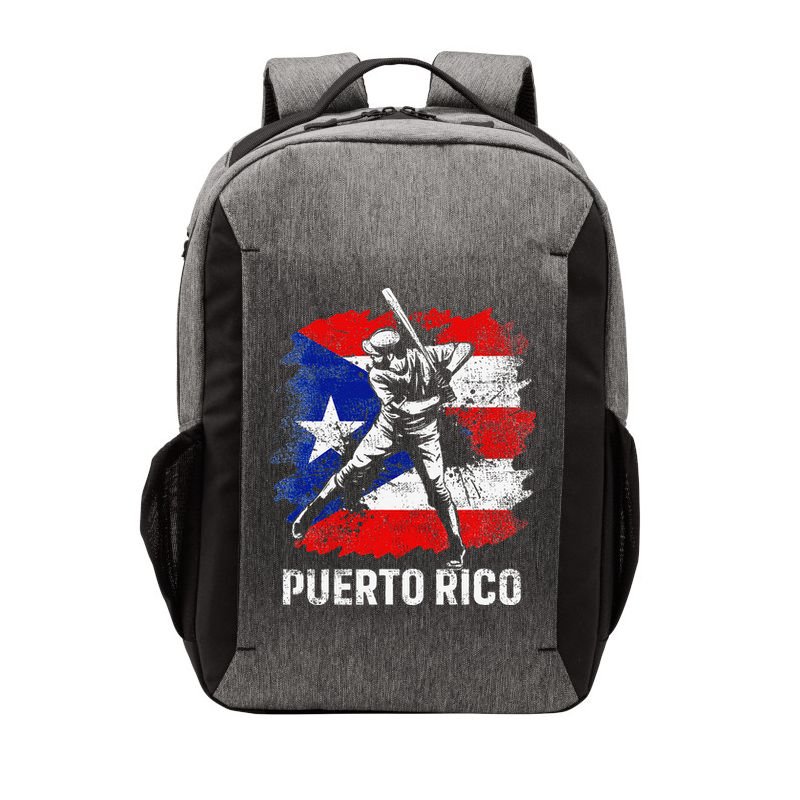 Puerto Rican Baseball Player Puerto Rico Flag Baseball Fans Vector Backpack