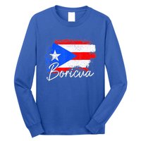 Puerto Rico Boricua Vintage Puerto Rican Flag Pride Long Sleeve Shirt