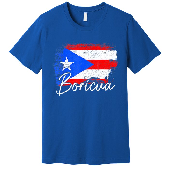 Puerto Rico Boricua Vintage Puerto Rican Flag Pride Premium T-Shirt