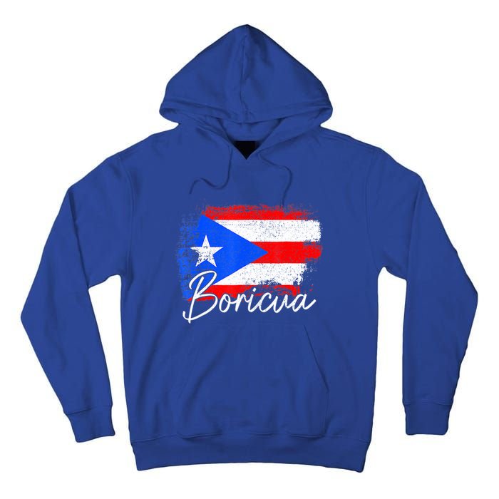 Puerto Rico Boricua Vintage Puerto Rican Flag Pride Tall Hoodie