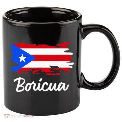 Puerto Rico Boricua Vintage Puerto Rican Flag  11oz C Handle Ceramic Mug