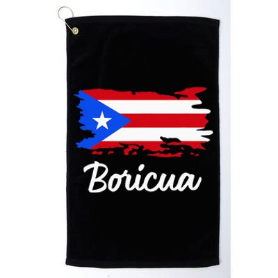 Puerto Rico Boricua Vintage Puerto Rican Flag  Platinum Collection Golf Towel