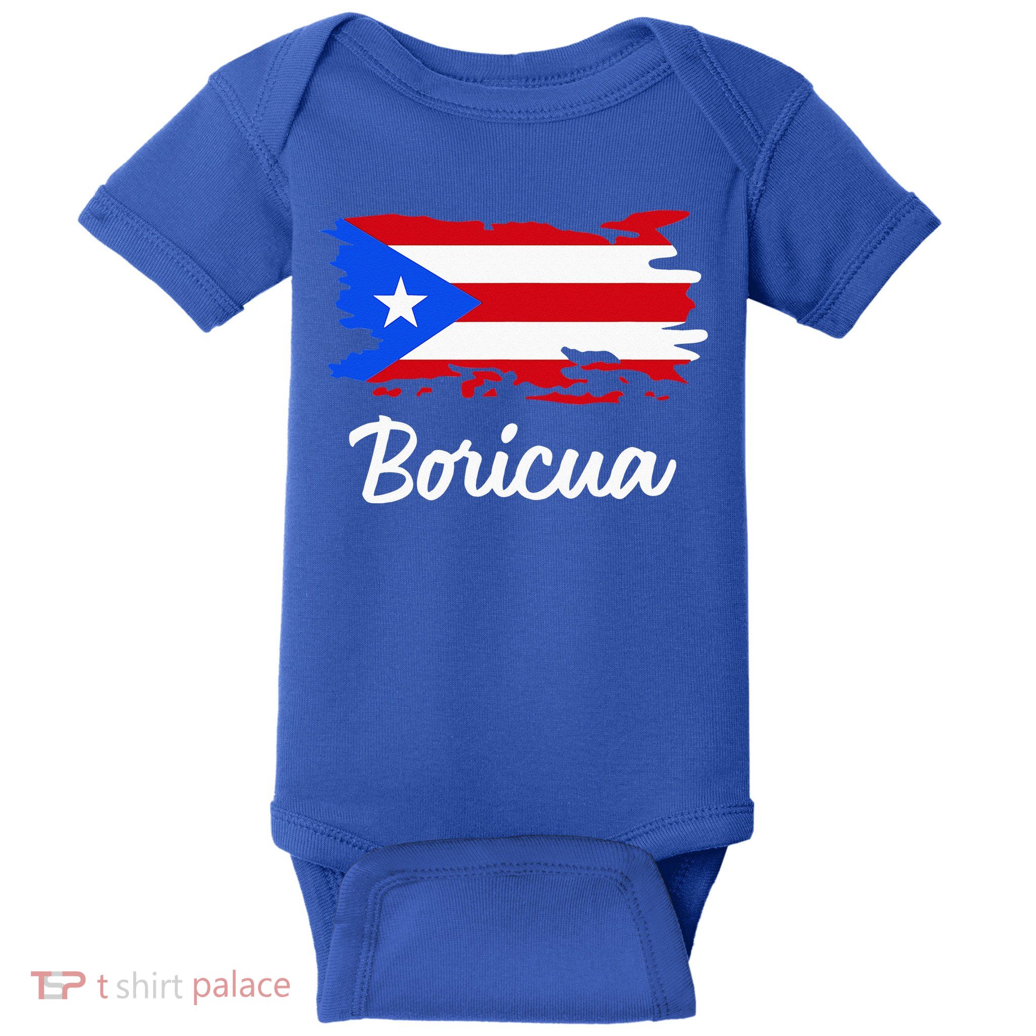 Puerto Rico Boricua Vintage Puerto Rican Flag  Baby Bodysuit