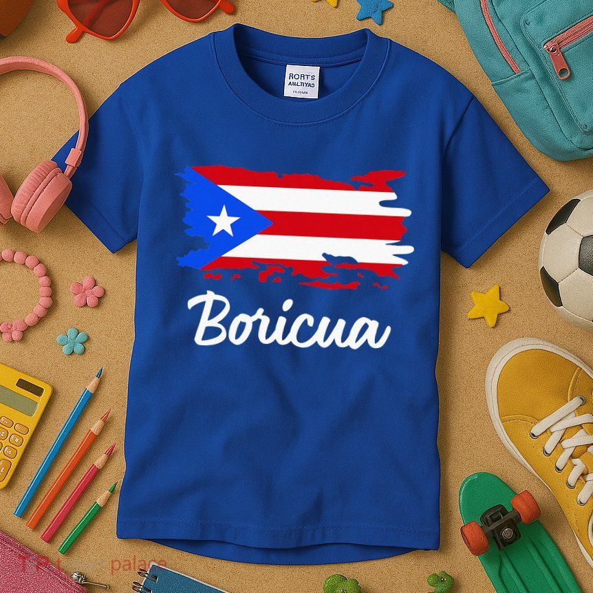 Puerto Rico Boricua Vintage Puerto Rican Flag  Kids T-Shirt