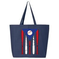 Puerto Rico Baseball Inspired By Puerto Rican Flag Vintage 25L Jumbo Tote