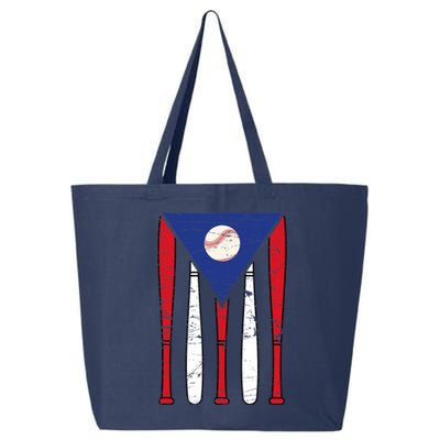 Puerto Rico Baseball Inspired By Puerto Rican Flag Vintage 25L Jumbo Tote