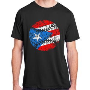 Puerto Rican Baseball Proud Boricua Flag Puerto Rico Adult ChromaSoft Performance T-Shirt