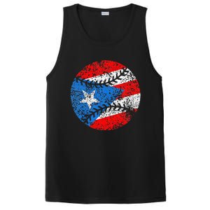 Puerto Rican Baseball Proud Boricua Flag Puerto Rico PosiCharge Competitor Tank