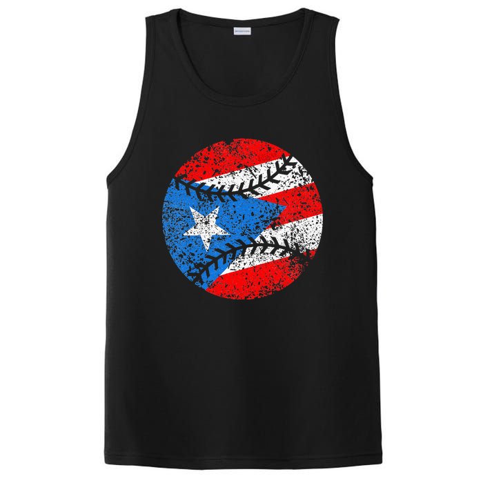 Puerto Rican Baseball Proud Boricua Flag Puerto Rico PosiCharge Competitor Tank