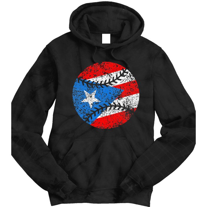 Puerto Rican Baseball Proud Boricua Flag Puerto Rico Tie Dye Hoodie