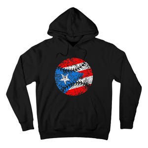 Puerto Rican Baseball Proud Boricua Flag Puerto Rico Tall Hoodie