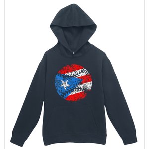 Puerto Rican Baseball Proud Boricua Flag Puerto Rico Urban Pullover Hoodie