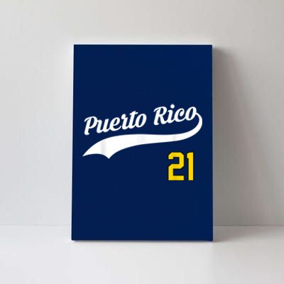 Puerto Rico Baseball 21 For Santurce Baseball Fans Canvas