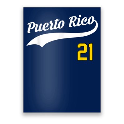 Puerto Rico Baseball 21 For Santurce Baseball Fans Poster