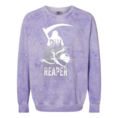 Pin Reaper Bowling Funny Bowlers Colorblast Crewneck Sweatshirt