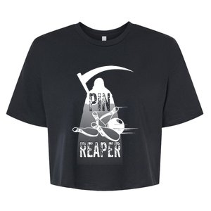 Pin Reaper Bowling Funny Bowlers Bella+Canvas Jersey Crop Tee