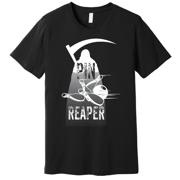 Pin Reaper Bowling Funny Bowlers Premium T-Shirt