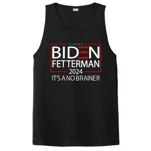 Political Retro Biden Fetterman 2024 ItS A No Brainer PosiCharge Competitor Tank