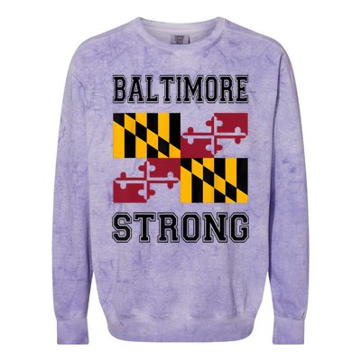 Patapsco River Baltimore Strong Colorblast Crewneck Sweatshirt