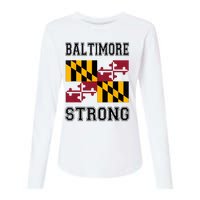 Patapsco River Baltimore Strong Womens Cotton Relaxed Long Sleeve T-Shirt