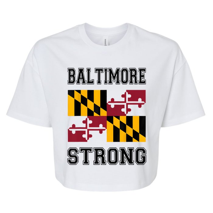 Patapsco River Baltimore Strong Bella+Canvas Jersey Crop Tee