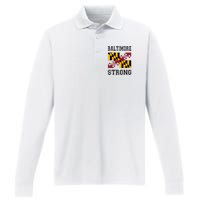 Patapsco River Baltimore Strong Performance Long Sleeve Polo