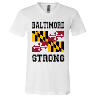 Patapsco River Baltimore Strong V-Neck T-Shirt