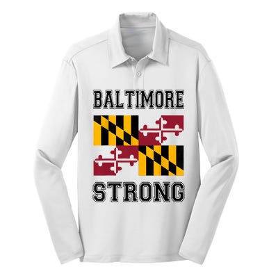 Patapsco River Baltimore Strong Silk Touch Performance Long Sleeve Polo