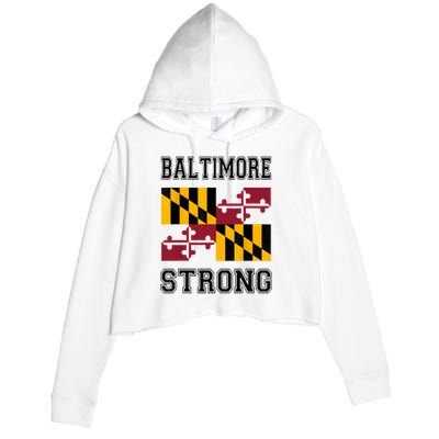 Patapsco River Baltimore Strong Crop Fleece Hoodie