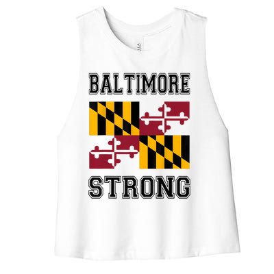 Patapsco River Baltimore Strong Women's Racerback Cropped Tank