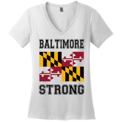 Patapsco River Baltimore Strong Women's V-Neck T-Shirt