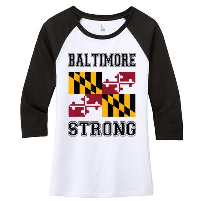 Patapsco River Baltimore Strong Women's Tri-Blend 3/4-Sleeve Raglan Shirt