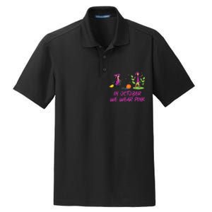 Pink Ribbon Breast Cancer Shirts Halloween Dry Zone Grid Polo